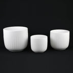 Groove Stoneware Planter Set of Three — product image 4