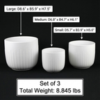 Groove Stoneware Planter Set of Three — product image 10