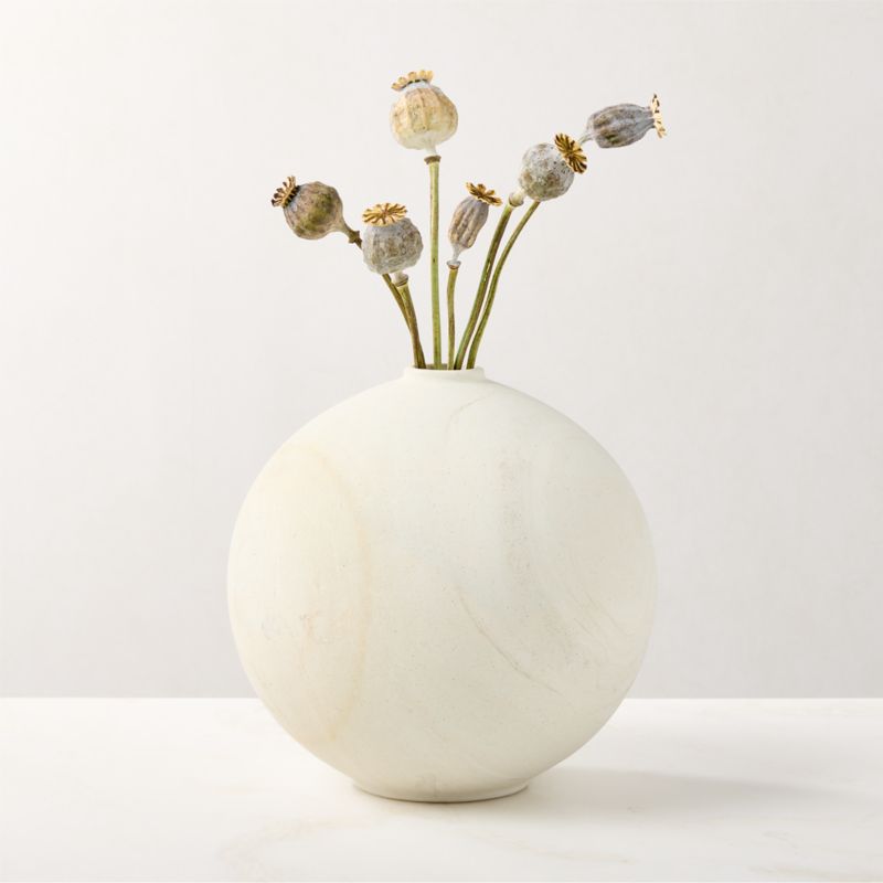 Artesian White Sandstone Vase Small - Off White - Small