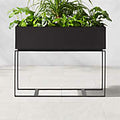 Baros Black Metal Outdoor Raised Planters - XL 22"H