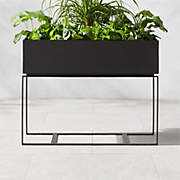 Baros Black Metal Outdoor Raised Planters - XL 22"H