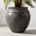 Belly Round Resin Indoor/Outdoor XL Planter 33.5"H - Charcoal Grey - XL 33.5"H
