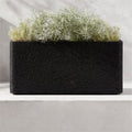 Boka Rectangular Resin Indoor/Outdoor Large Planter 15"H - Black - Large 14.96"H