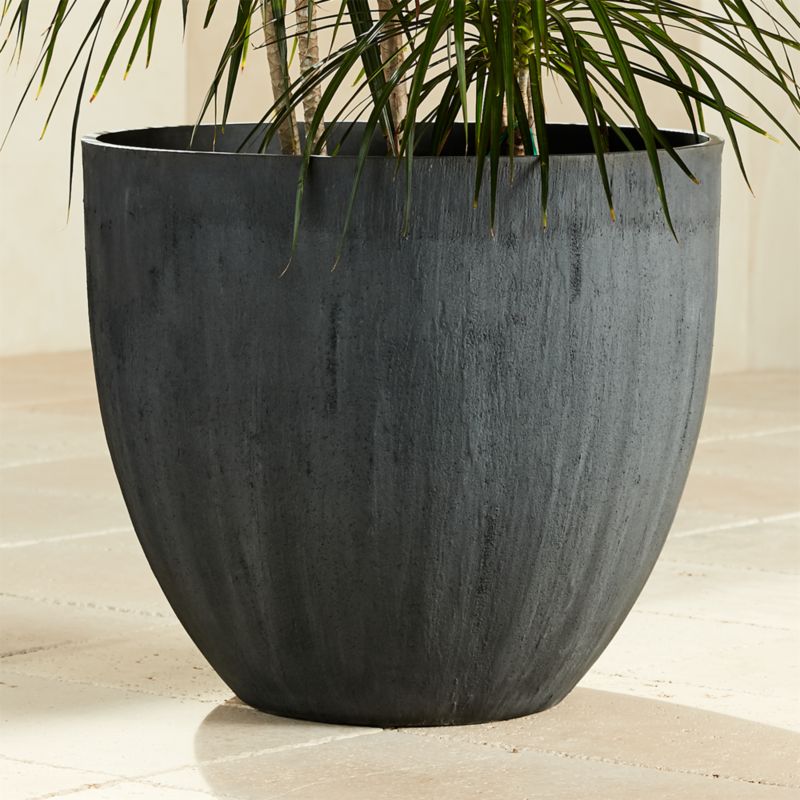 Castino Outdoor Planters - Charcoal - XL 24"H