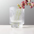 Dina Fluted Glass Vase - Clear - 6.25"H