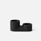 Misewell Double Planter in black on grey background