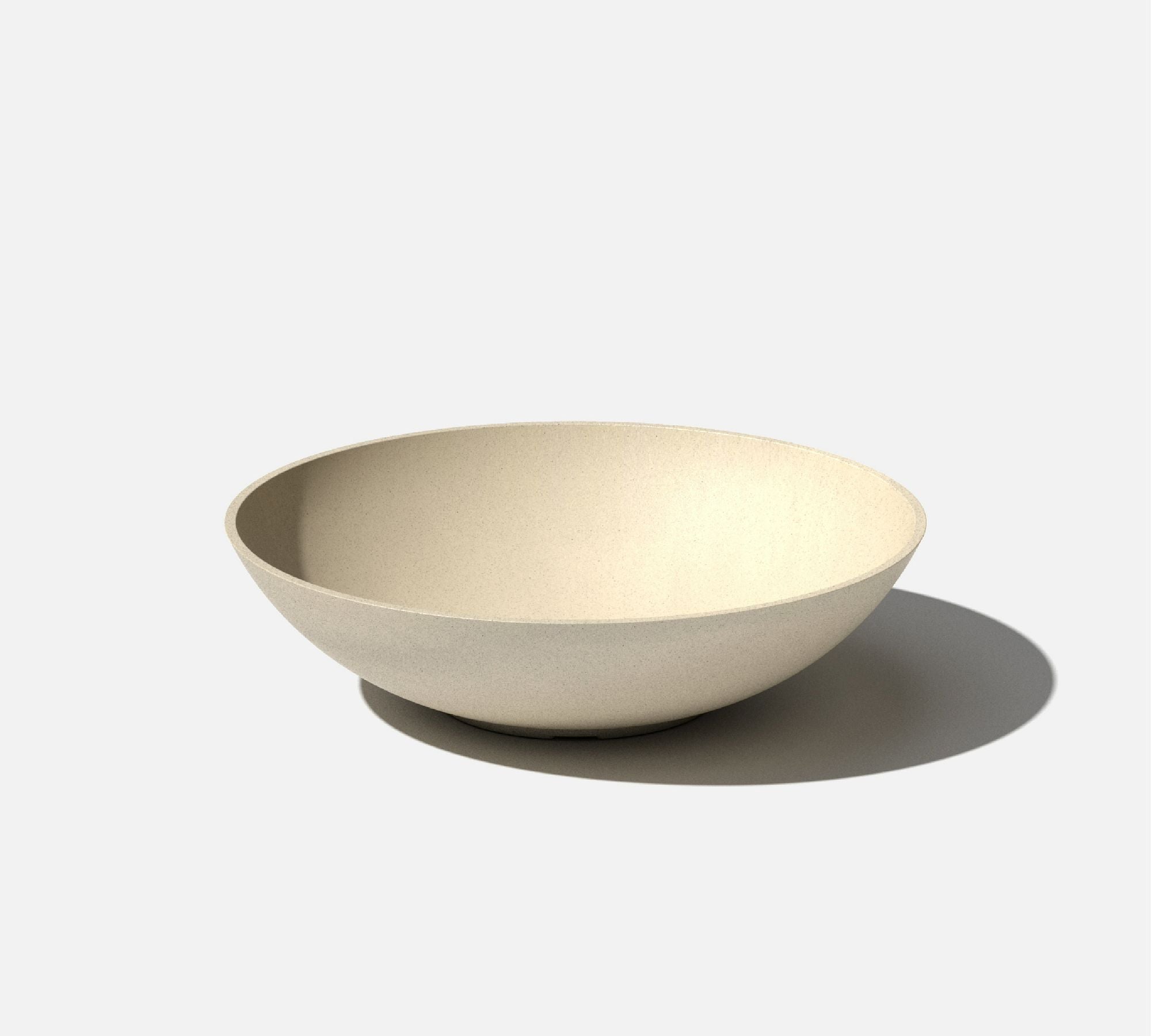 All Weather Eco Hevea Bowl Planter, Sand - 24"