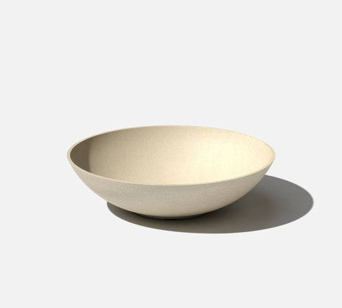 All Weather Eco Hevea Bowl Planter, Sand - 24"