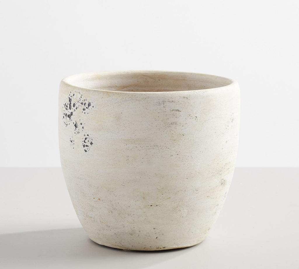 Artisan Hand Painted Terracotta Planter- 8.75" Dia.