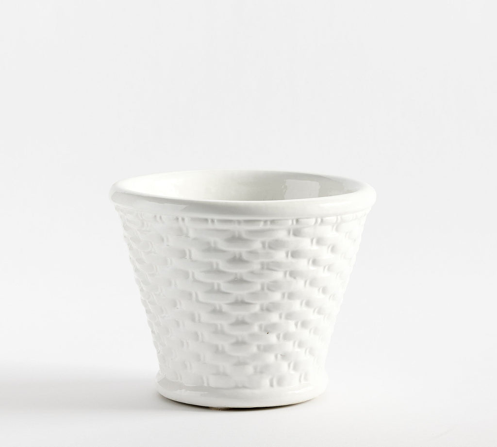Ceramic Woven Medium Cachepot