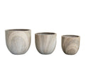 Eco Stone Oversized Travertine Planter, Set of 3