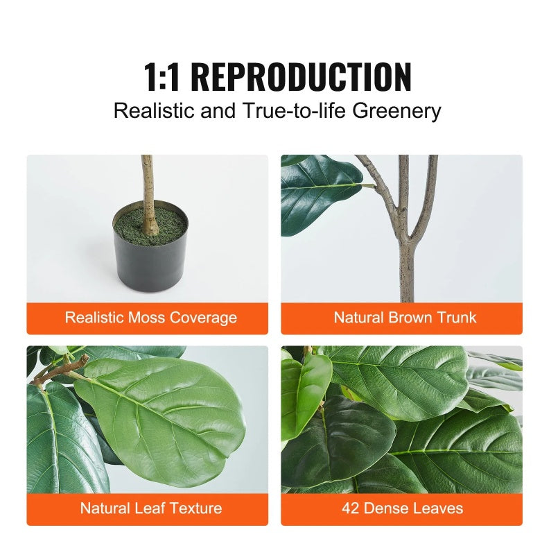 Faux Fiddle Leaf Fig Tree — 6ft