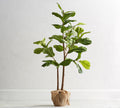 Faux Potted Fiddle Leaf Fig Tree, Small, 5'