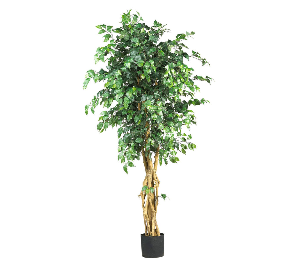 Faux Potted Palace Style Ficus Tree, 6'