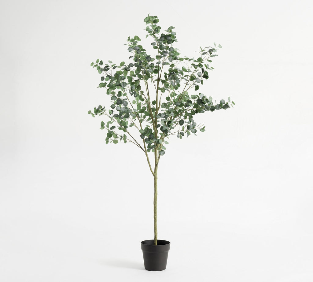 Faux Silver Dollar Eucalyptus, 9', Green
