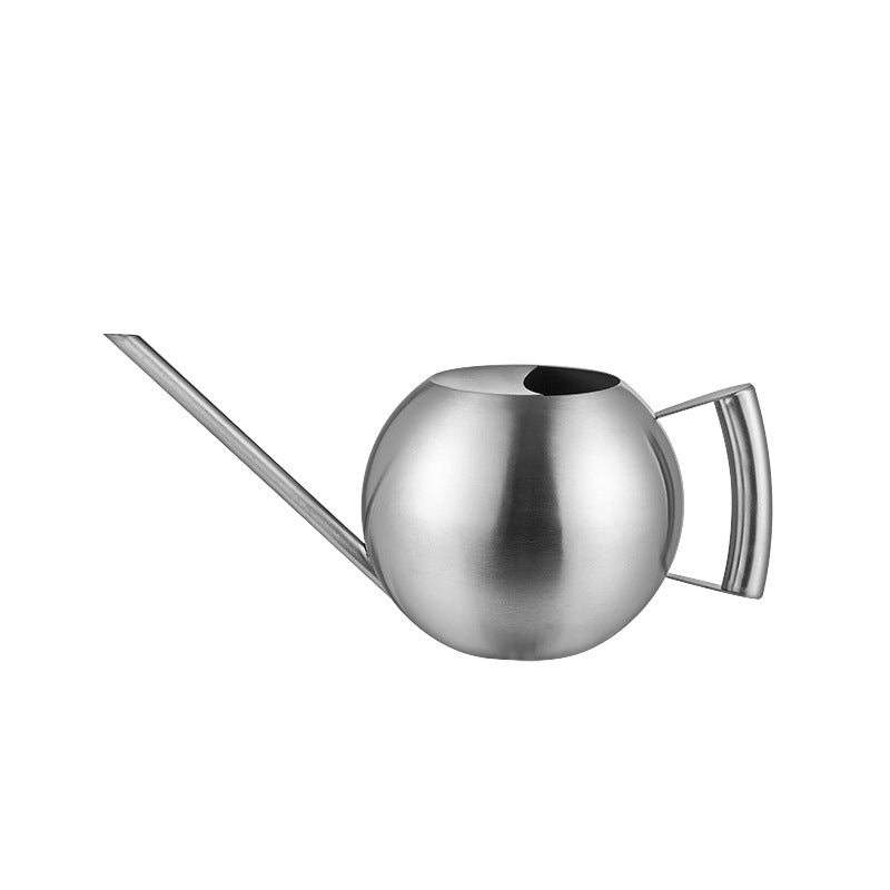 Modern Sphere Watering Can — Brushed Steel