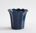 Fluted Tulip Cachepot, Small - Navy Blue
