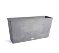 All Weather Eco Hevea Long Box Outdoor Planter, Charcoal - 39"W x 20"H
