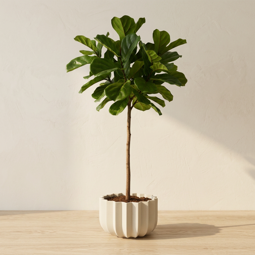 Wrap Planter 45-degree angle with fiddle leaf fig