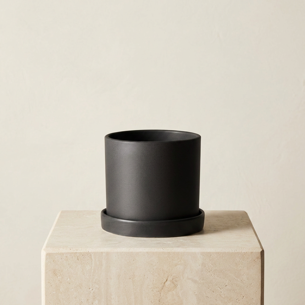 Hyde Planter — studio hero on limestone plinth