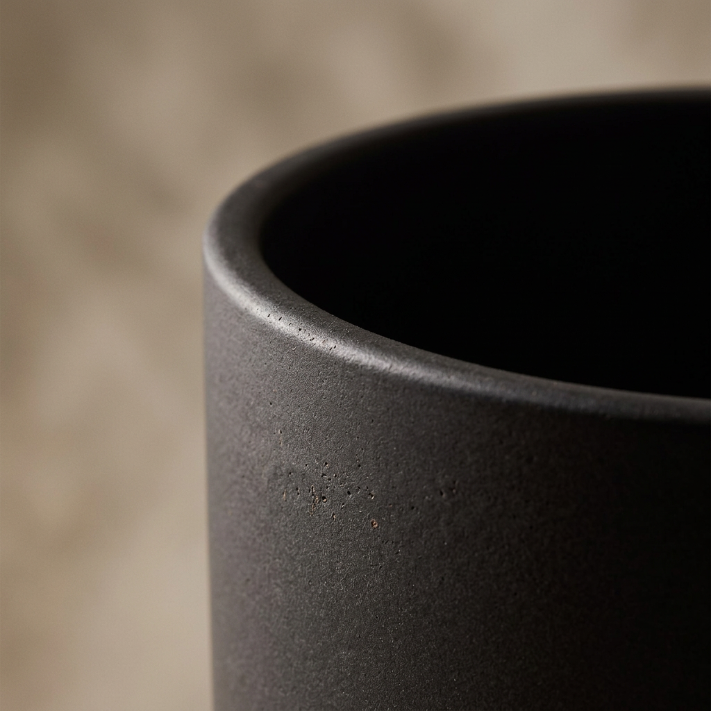 Hyde Planter tapered rim and clay texture detail
