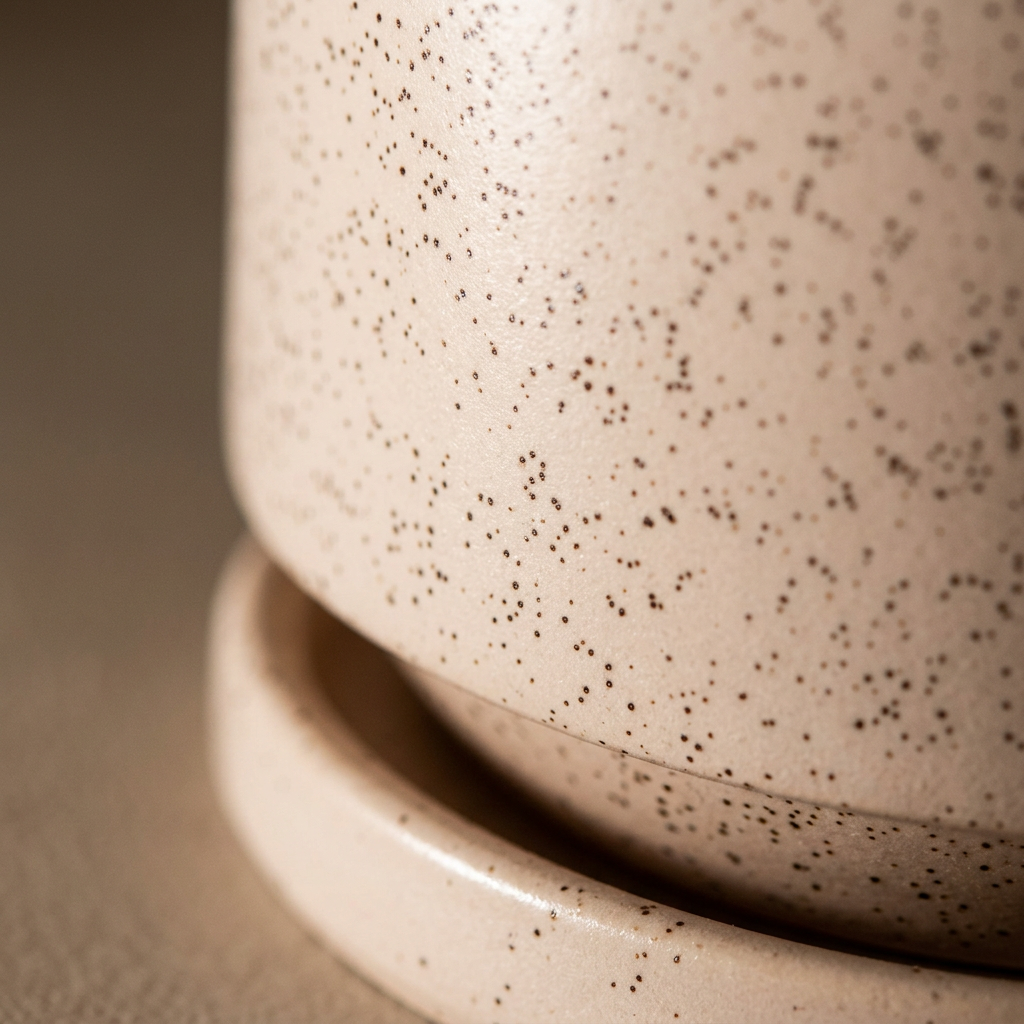 Isabella Planter speckled glaze detail