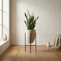 CONCEPT IMAGERY — Sorel Bullet Planter concept, mid-century bullet fiberglass planter on steel legs