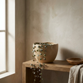 CONCEPT IMAGERY — Petra Organic Rim concept, hand-formed sand ceramic planter with irregular rim