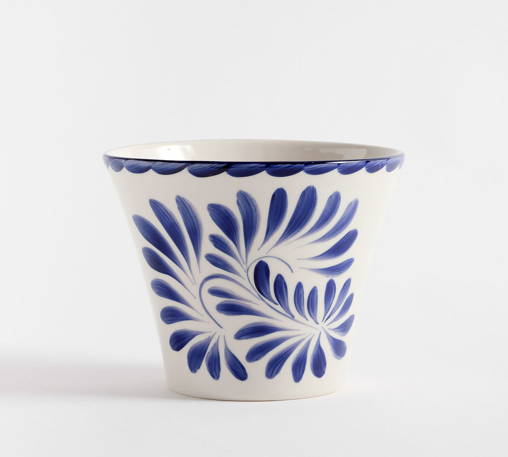 Puebla Cachepot, Medium - Blue