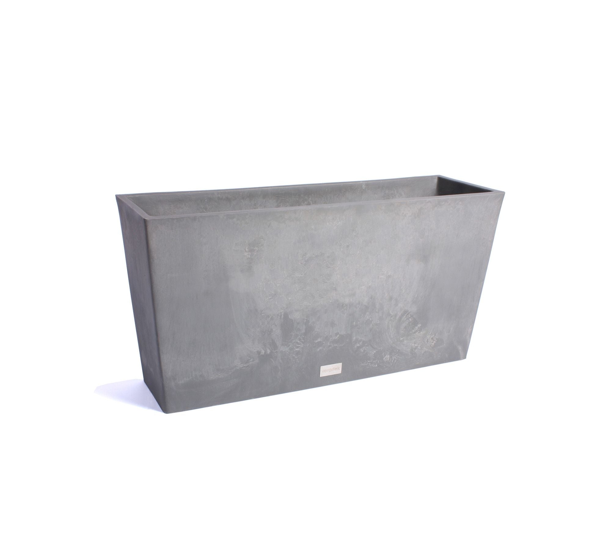 All Weather Eco Hevea Long Box Outdoor Planter, Charcoal - 31"W x 16"H