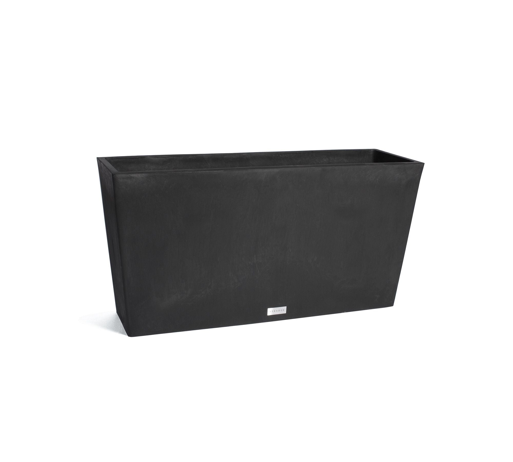 All Weather Eco Hevea Long Box Outdoor Planter, Black - 31"W x 16"H