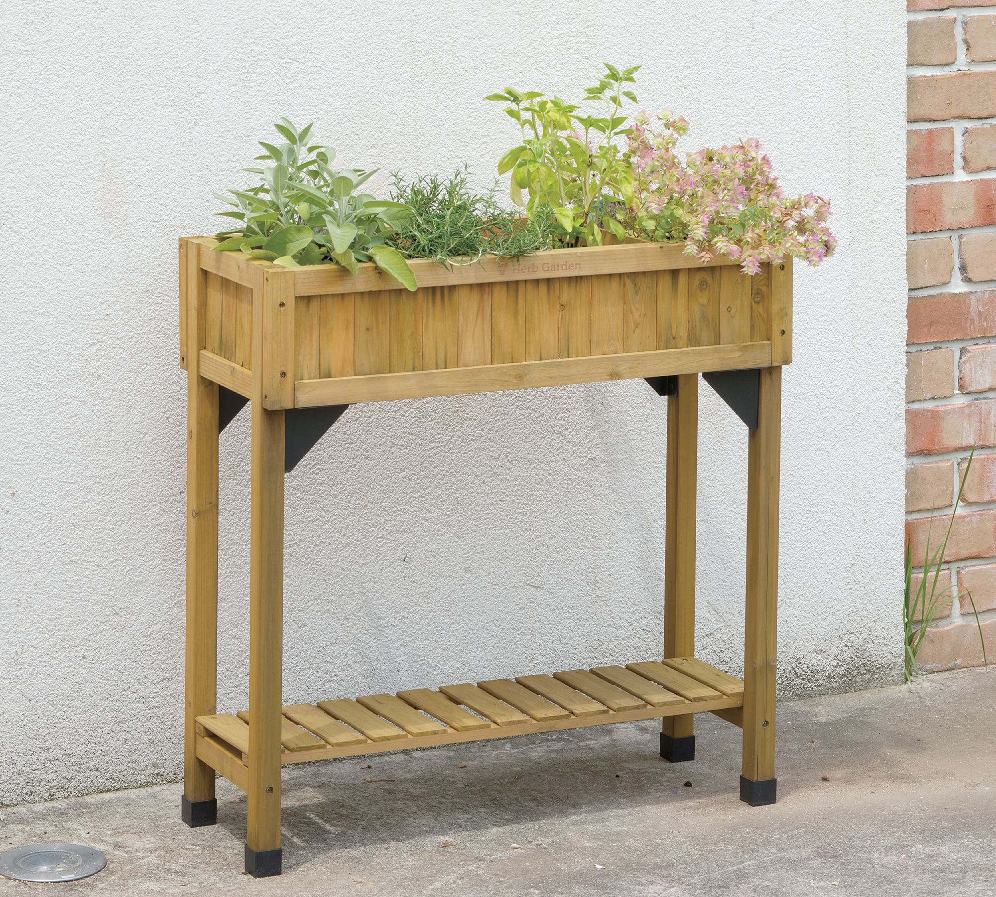 Cedar 8-Pocket Narrow Herb Garden Bed, 32"L x 30"W, Natural