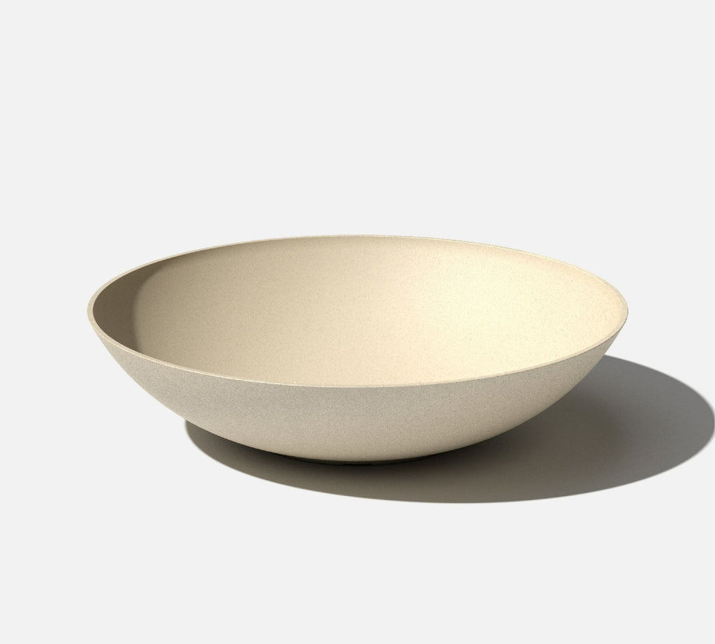 All Weather Eco Hevea Bowl Planter, Sand - 32"