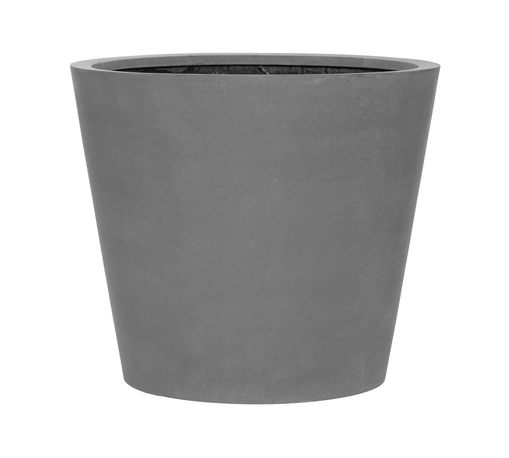 Handcrafted Lightweight Fiber Stone Tapered Cylinder Planter, 24” – Gray