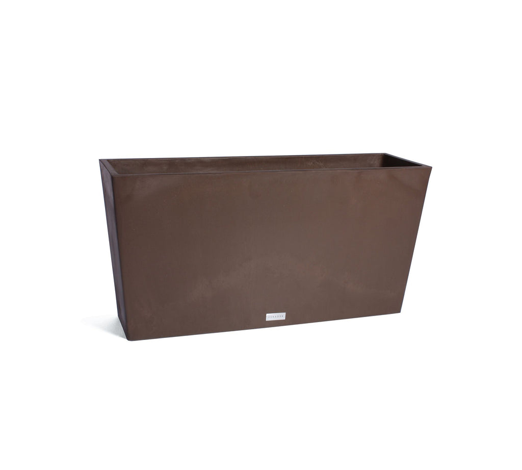 All Weather Eco Hevea Long Box Outdoor Planter, Espresso - 31"W x 16"H