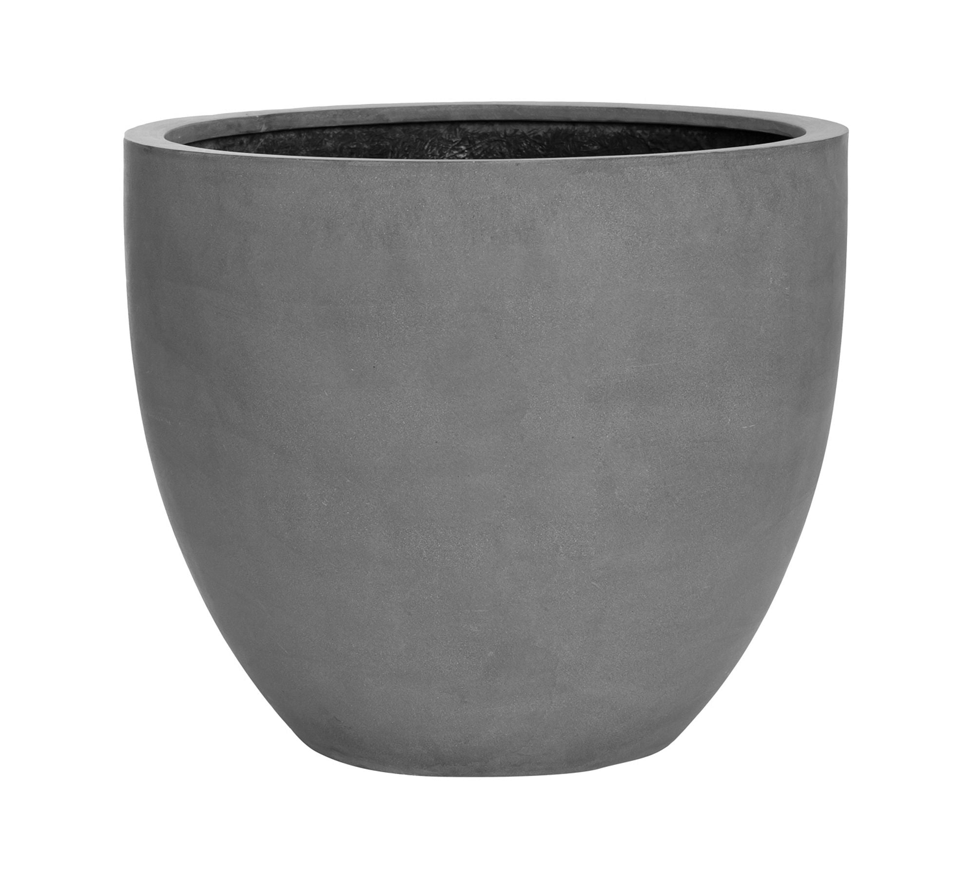 Palma Short Lightweight Handcrafted Fiberstone Indoor/Outdoor Planter, 24"x 27" - Gray