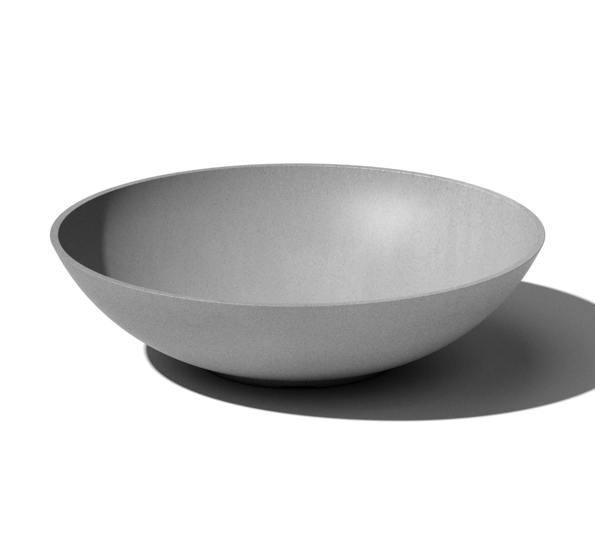 All Weather Eco Hevea Bowl Planter, Charcoal - 24"