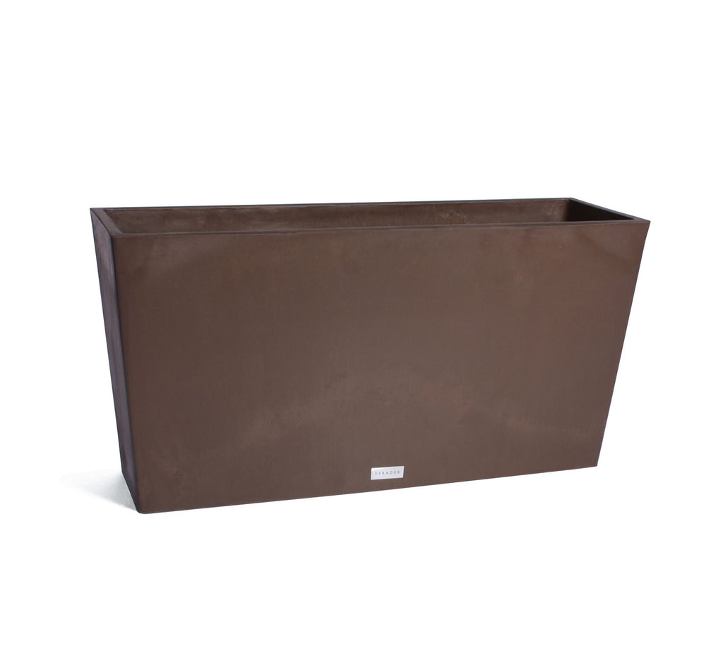 All Weather Eco Hevea Long Box Outdoor Planter, Espresso - 39"W x 20"H