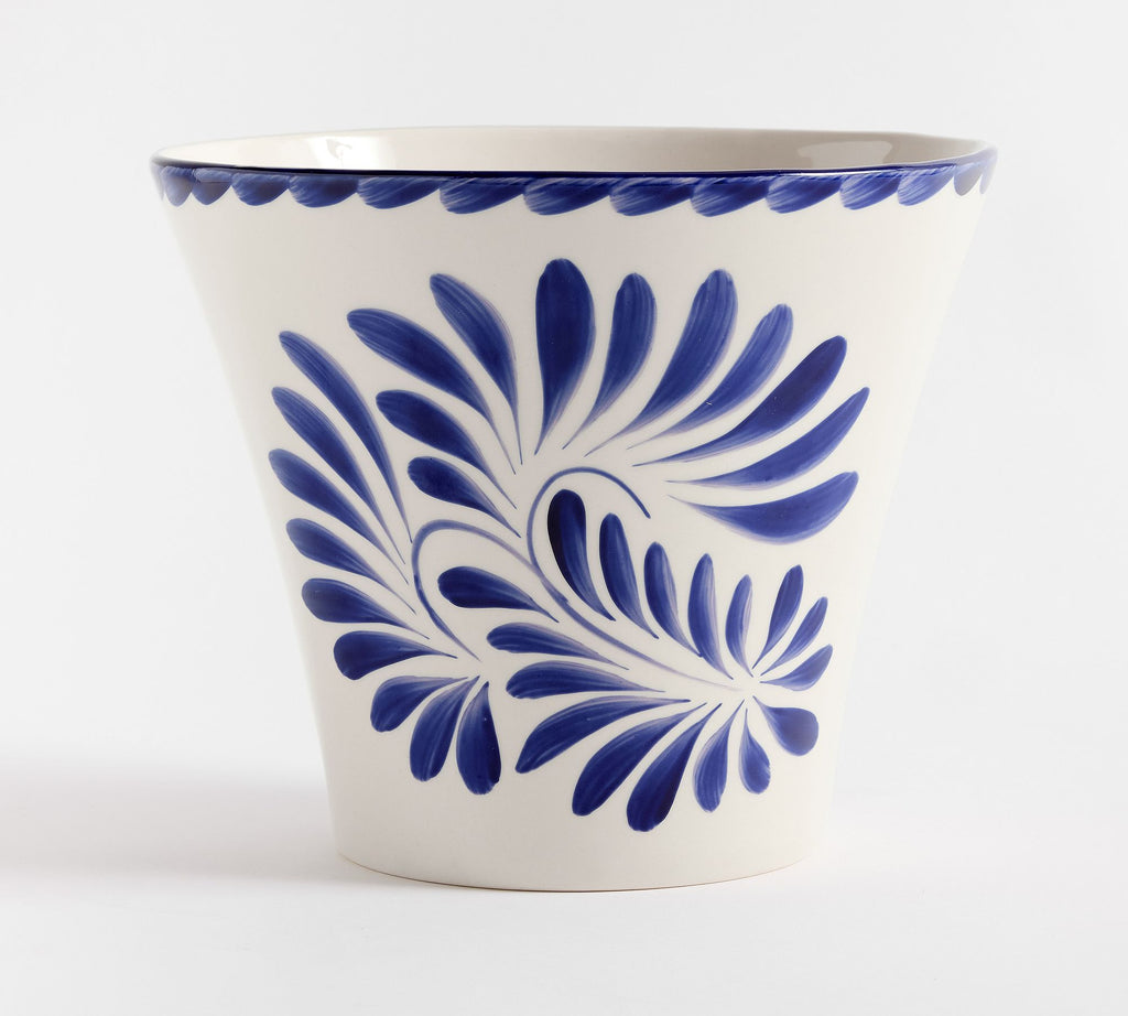 Puebla Cachepot, Large - Blue