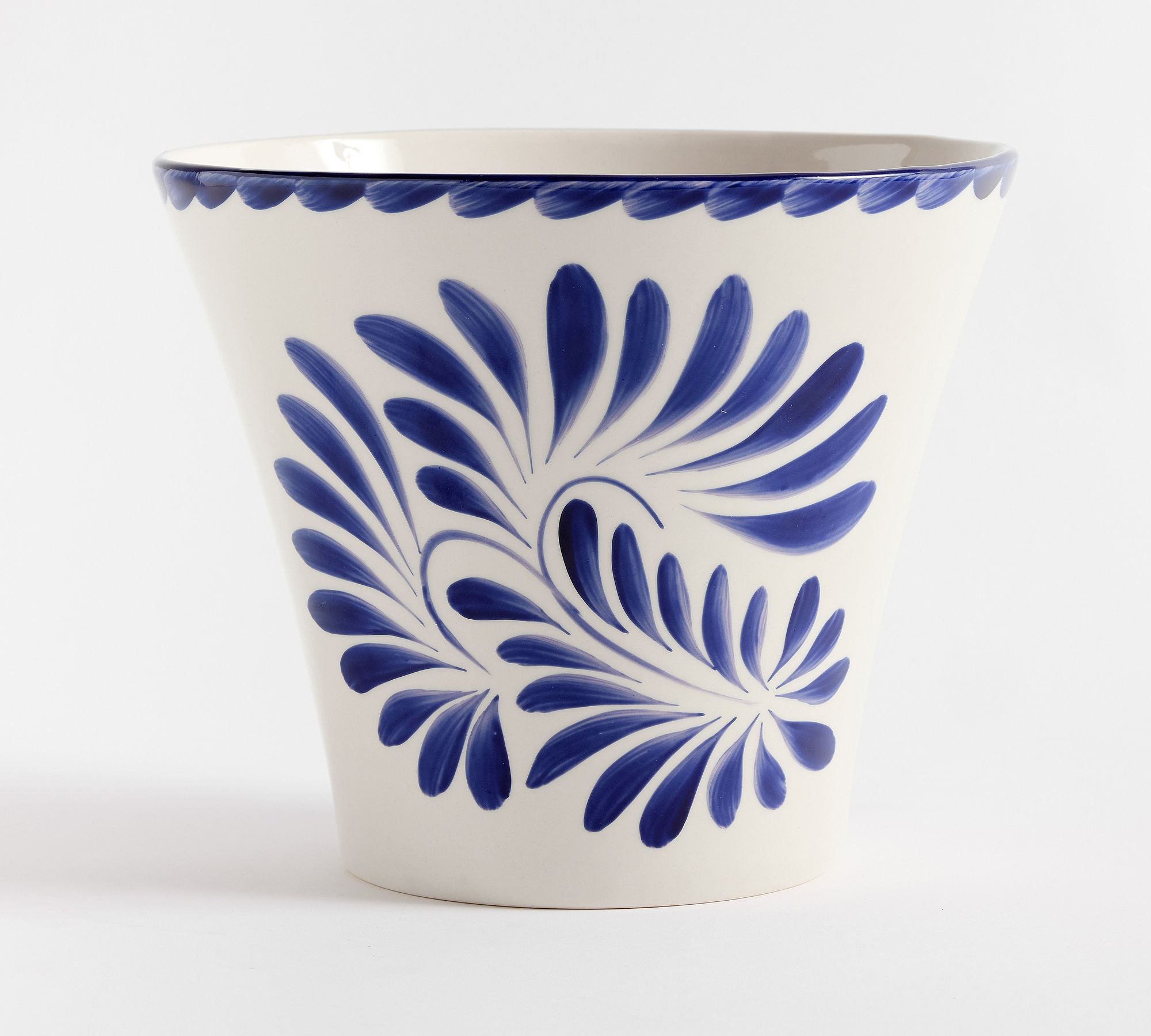 Puebla Cachepot, Large - Blue
