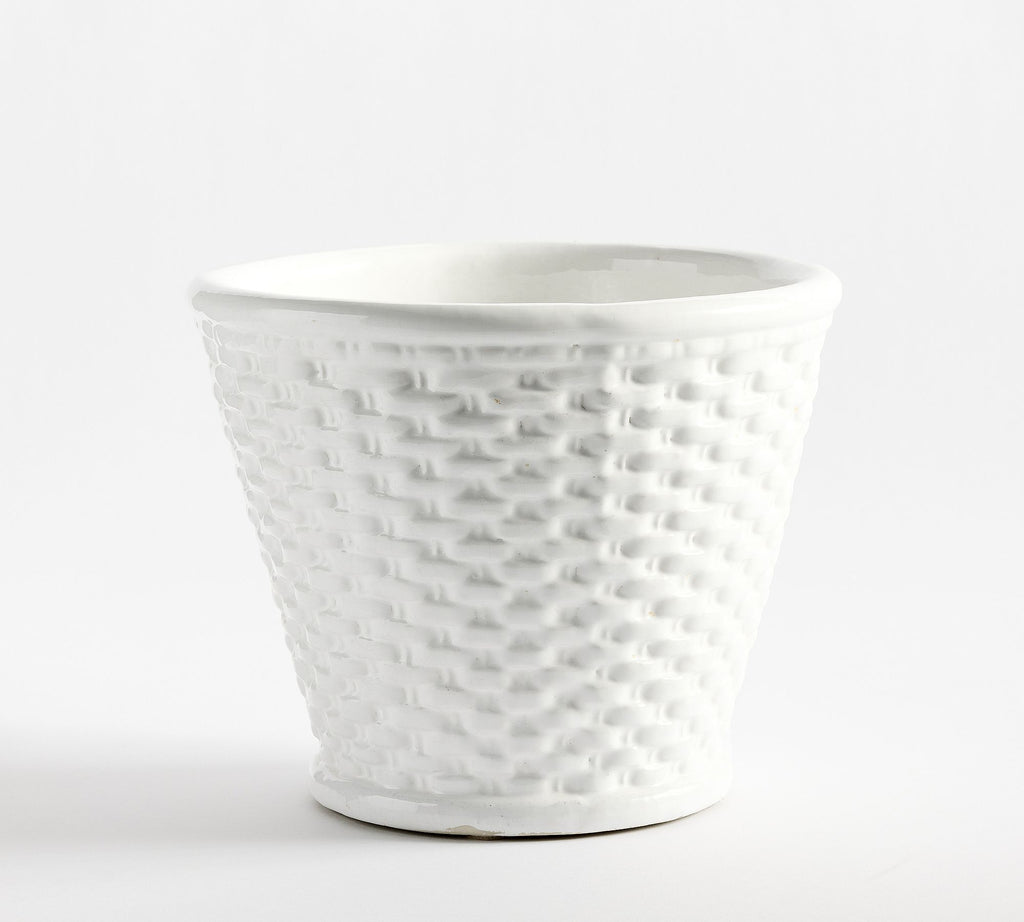Ceramic Woven Large Cachepot