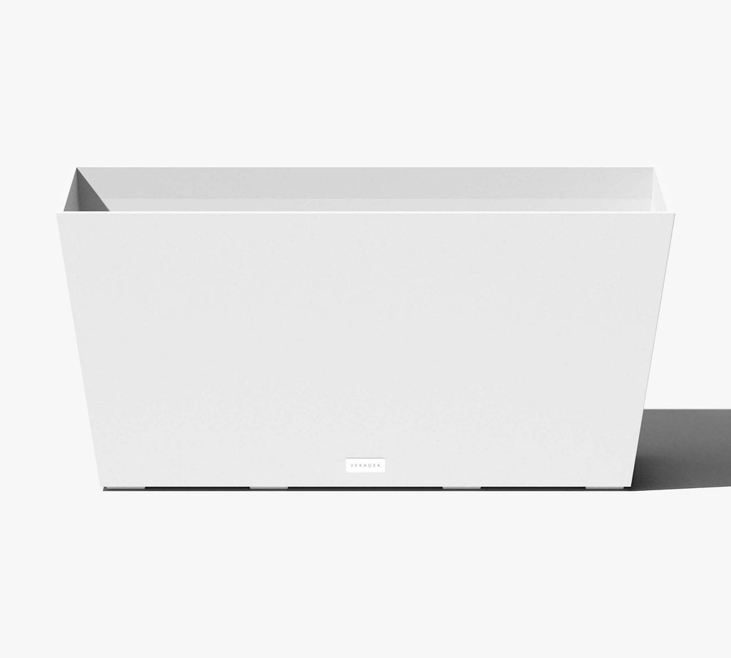 All Weather Eco Hevea Long Box Outdoor Planter, White - 39"W x 20"H