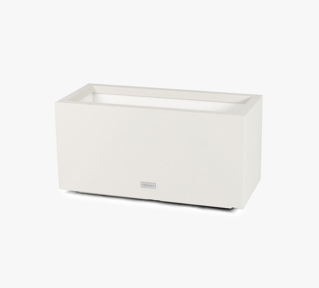 All Weather Eco Long Box Planter, Small, White