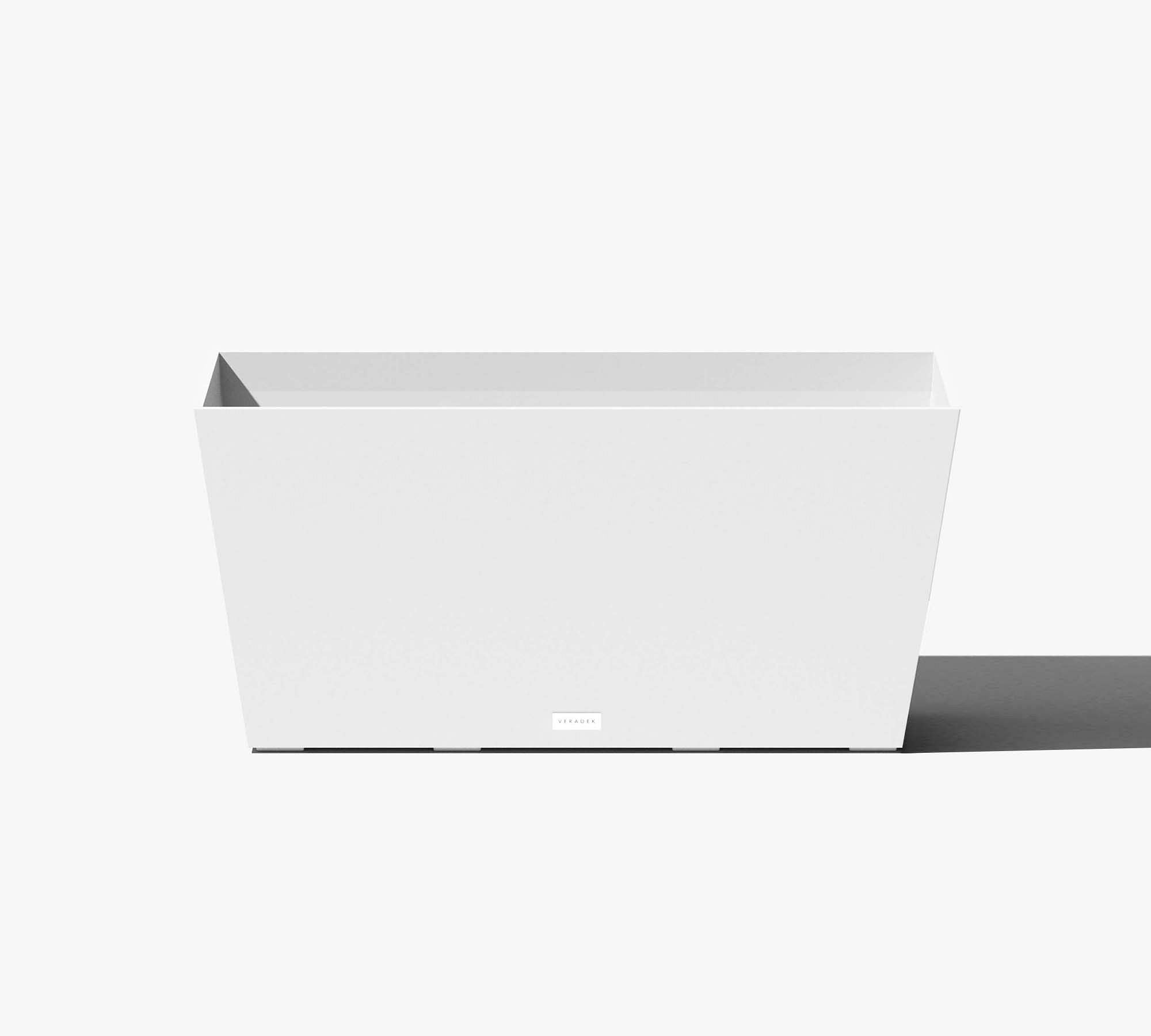 All Weather Eco Hevea Long Box Outdoor Planter, White - 31"W x 16"H