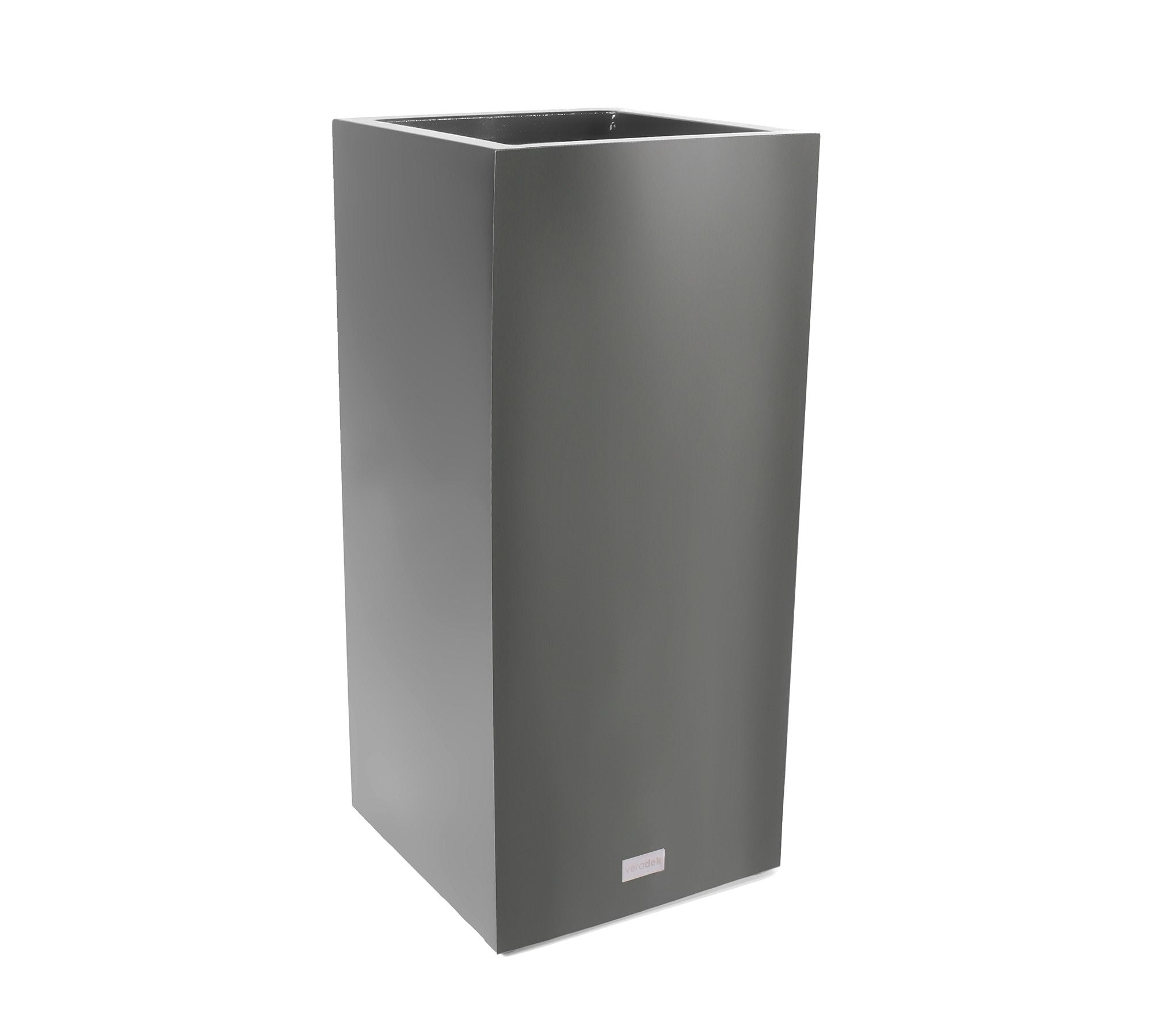 All Weather Eco Pedestal Planter, Short, Gray