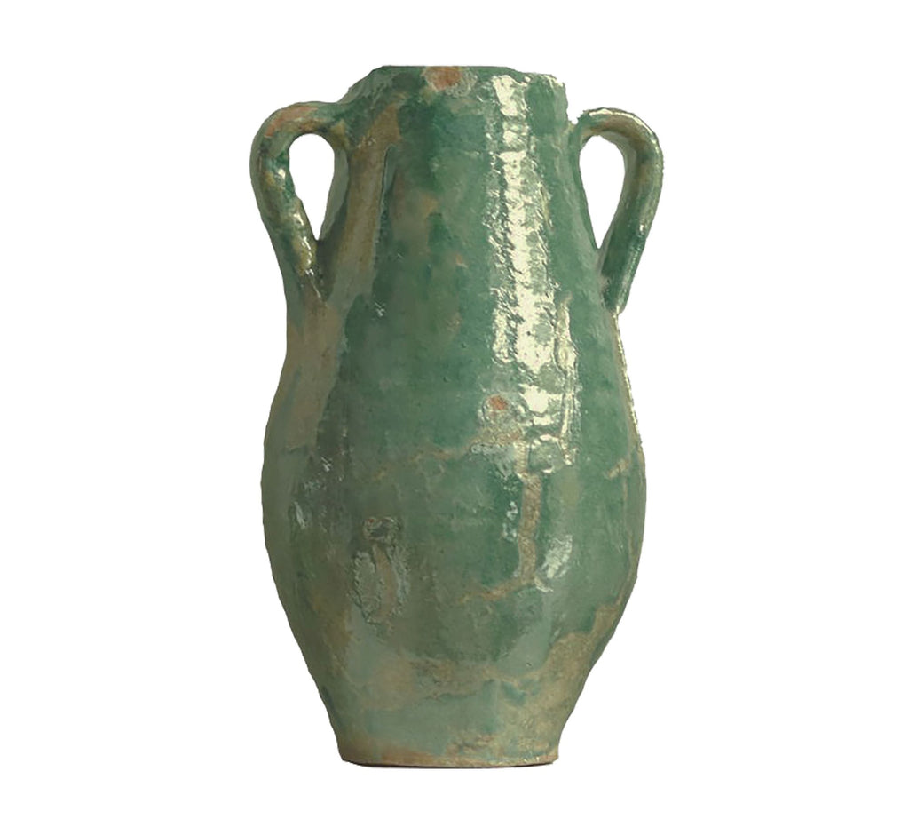 Found Terracotta Amphora, 16" - Green