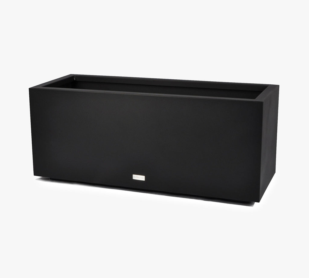 All Weather Eco Long Box Planter, Large, Black
