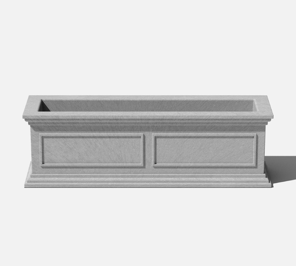 Veda Window Box Planter, 36", Gray