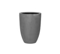 Lightweight Handcrafted Fiberstone Tall Taper Cyl. Indoor/Outdoor Planter, 22 - Gray