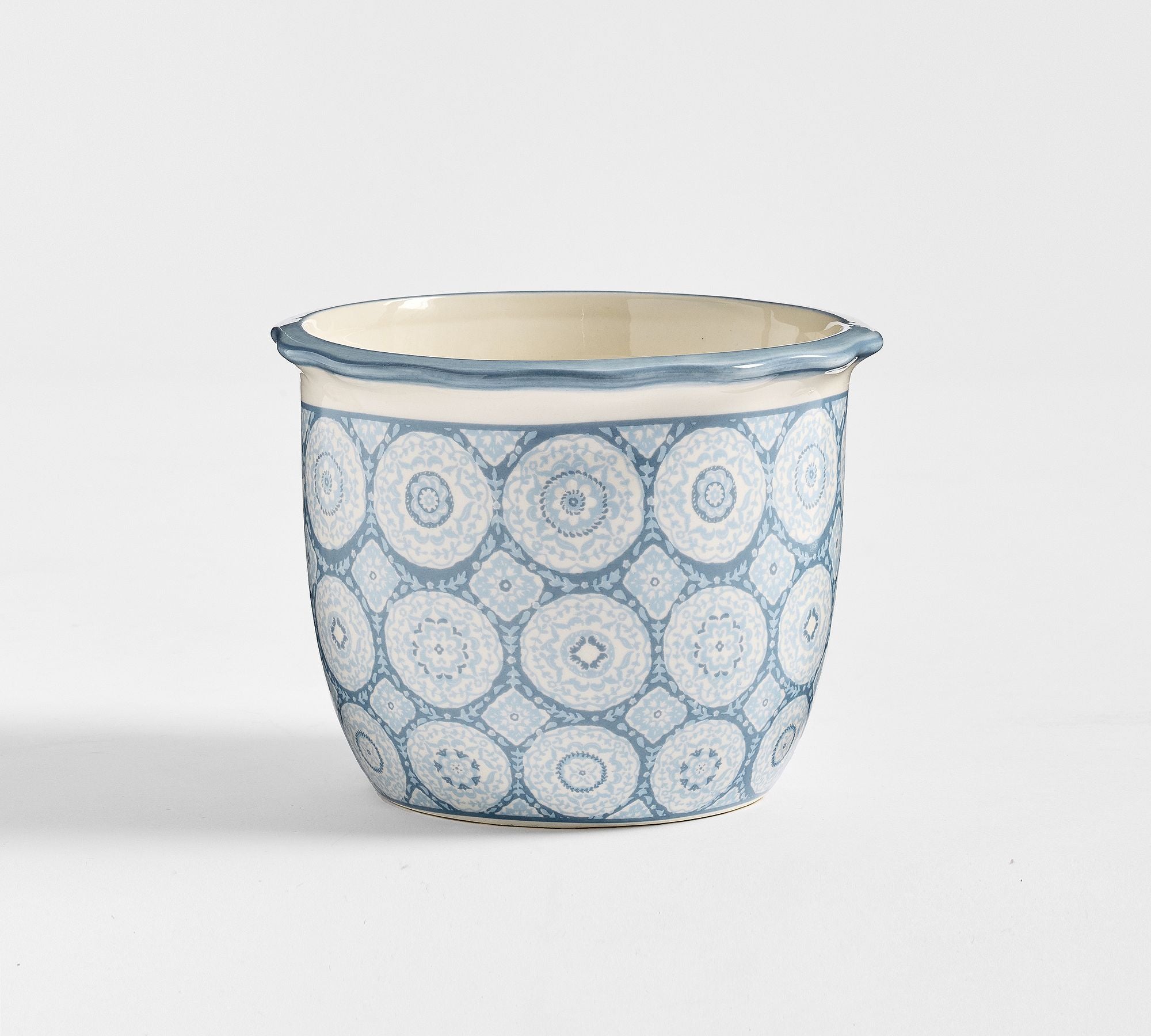 Medallion Small Cachepot - Cornflower Blue